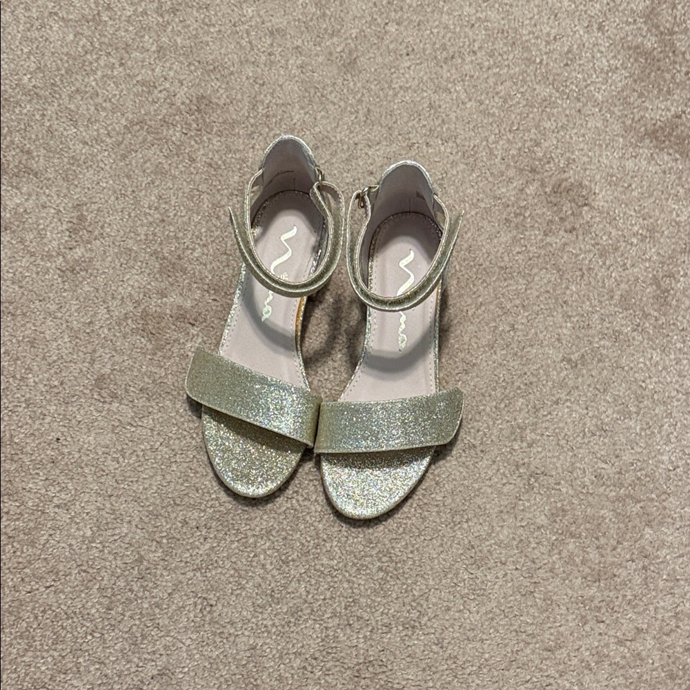 Nina Sparkly Gold Kids Dress Shoes size 13